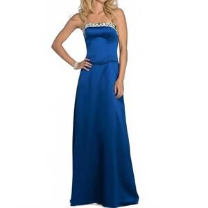 NEW MILANO FORMALS women's gilded simplicity dress in royal
